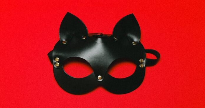 leather cat mask