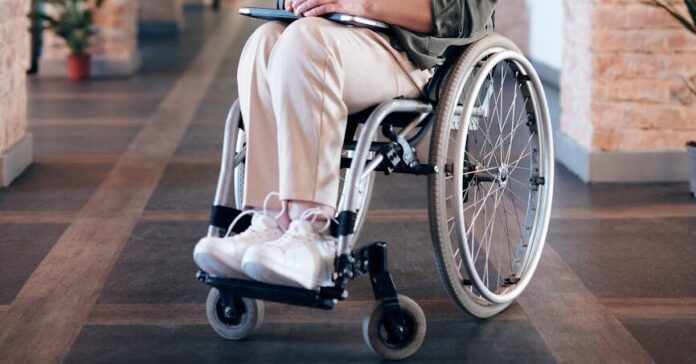 woman sitting on wheelchair