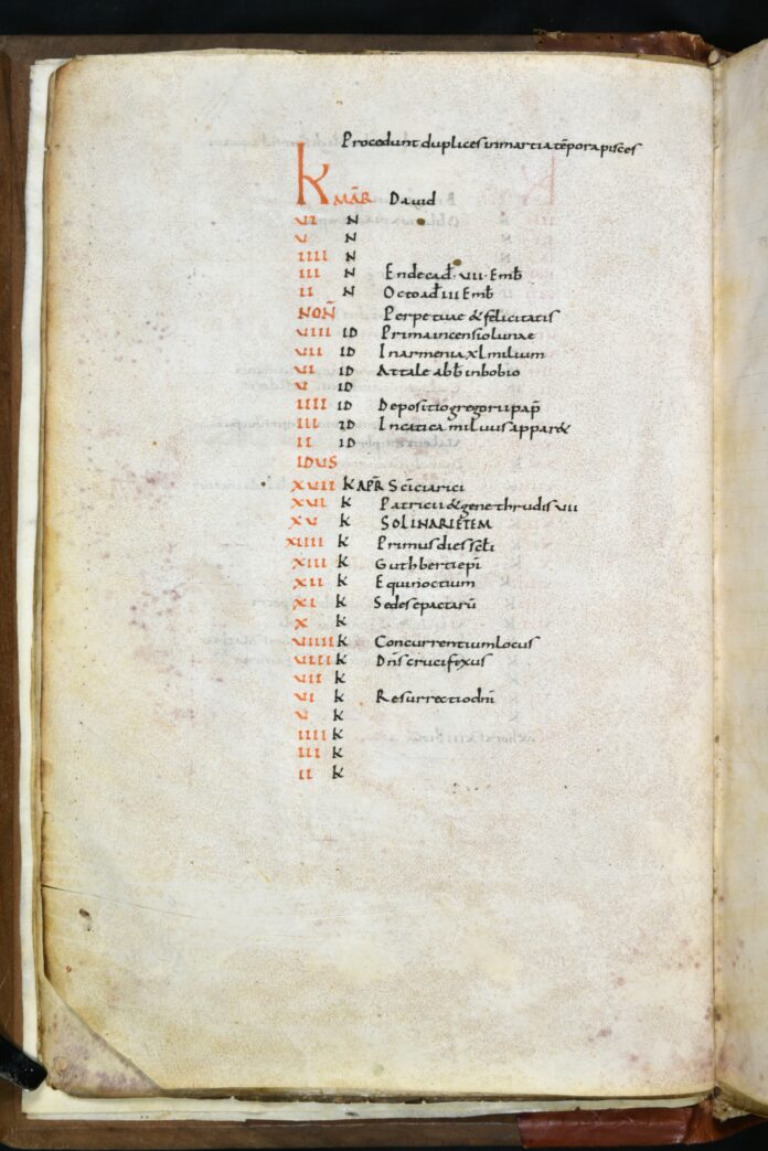 calendario mese di marzo